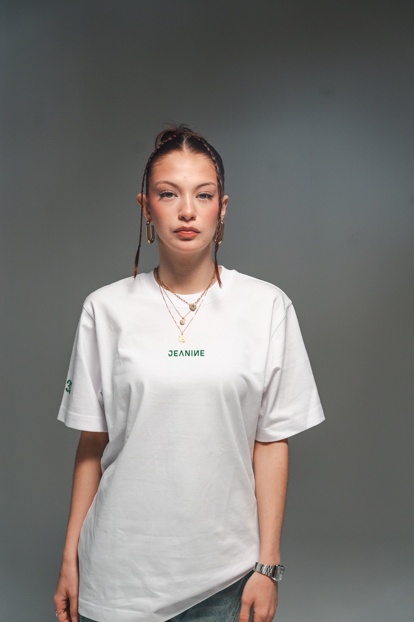 Tee-shirt Jeanine velours vert